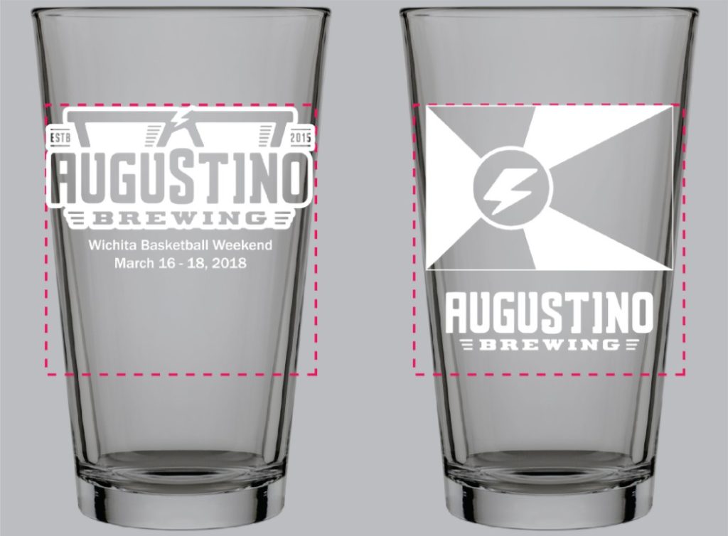 Augustino Brewing Company Commemorative Pint Glass Limited to only 144